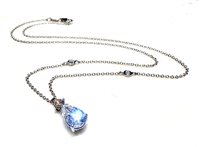 Collana Ititoli Donna Goccia in Oro bianco Diamante GOCCIA DIA CT 1.47 F/SI - 0.22